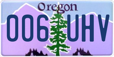 OR license plate 006UHV