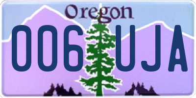 OR license plate 006UJA