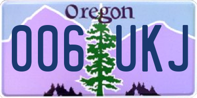 OR license plate 006UKJ