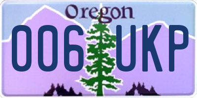OR license plate 006UKP