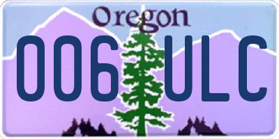 OR license plate 006ULC