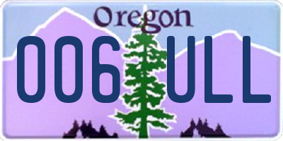 OR license plate 006ULL