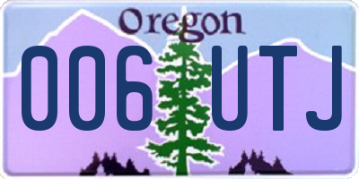 OR license plate 006UTJ