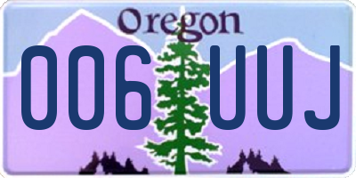 OR license plate 006UUJ
