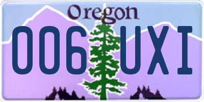OR license plate 006UXI