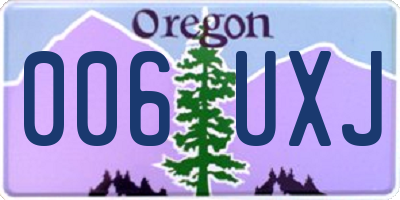 OR license plate 006UXJ