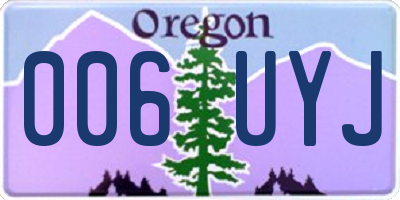 OR license plate 006UYJ
