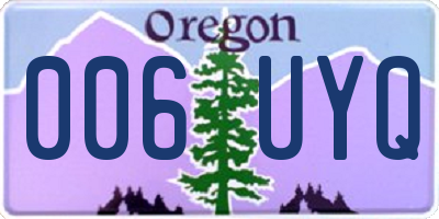 OR license plate 006UYQ