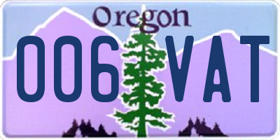 OR license plate 006VAT