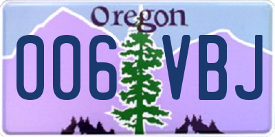 OR license plate 006VBJ