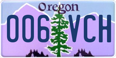 OR license plate 006VCH
