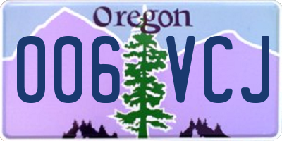 OR license plate 006VCJ