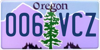 OR license plate 006VCZ