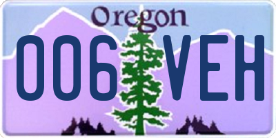 OR license plate 006VEH