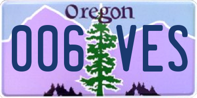 OR license plate 006VES