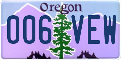 OR license plate 006VEW