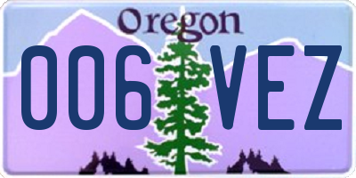 OR license plate 006VEZ