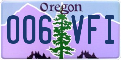 OR license plate 006VFI