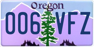 OR license plate 006VFZ