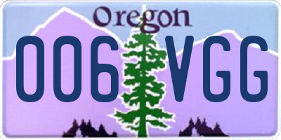 OR license plate 006VGG