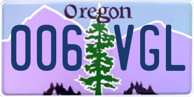 OR license plate 006VGL