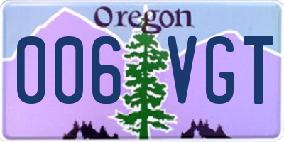OR license plate 006VGT