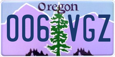 OR license plate 006VGZ