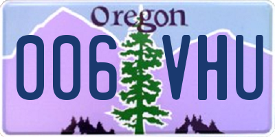OR license plate 006VHU