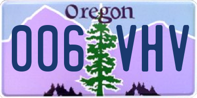 OR license plate 006VHV