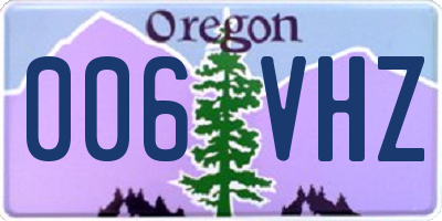 OR license plate 006VHZ