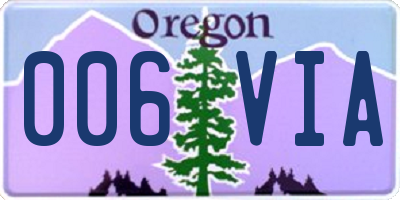 OR license plate 006VIA