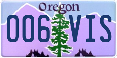 OR license plate 006VIS
