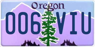 OR license plate 006VIU