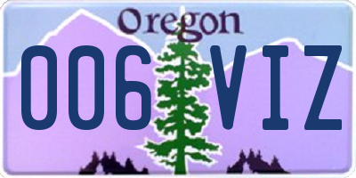 OR license plate 006VIZ
