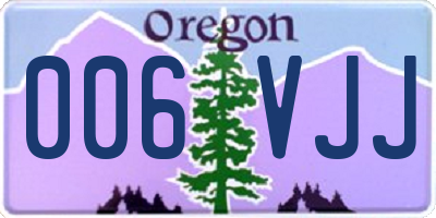 OR license plate 006VJJ
