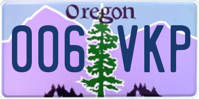 OR license plate 006VKP