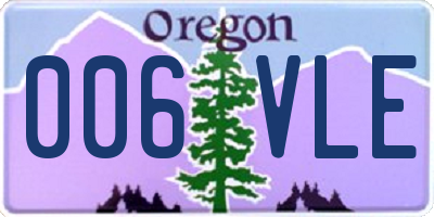 OR license plate 006VLE