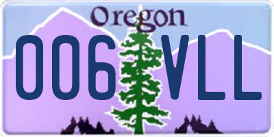 OR license plate 006VLL