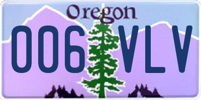 OR license plate 006VLV