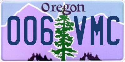 OR license plate 006VMC