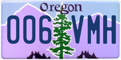 OR license plate 006VMH