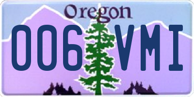 OR license plate 006VMI