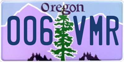 OR license plate 006VMR