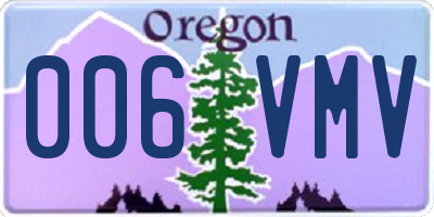 OR license plate 006VMV