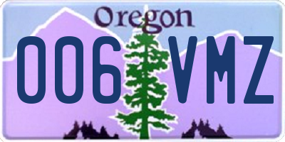 OR license plate 006VMZ