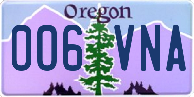 OR license plate 006VNA