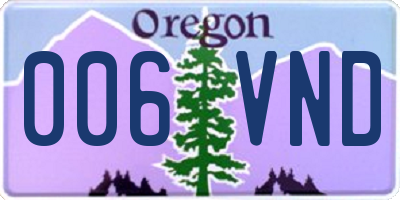 OR license plate 006VND