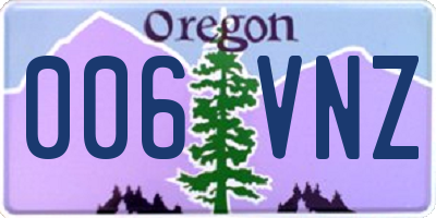 OR license plate 006VNZ