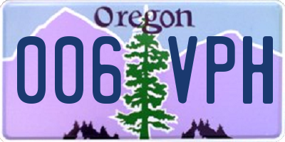OR license plate 006VPH