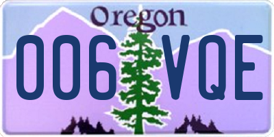 OR license plate 006VQE